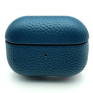 NWT PEACOCK BLUE Pebble Leather Case for Apple Airpods Pro 2
